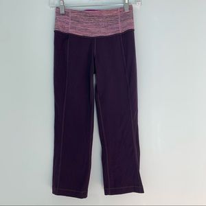 size 2 lululemon capri’s with ruching